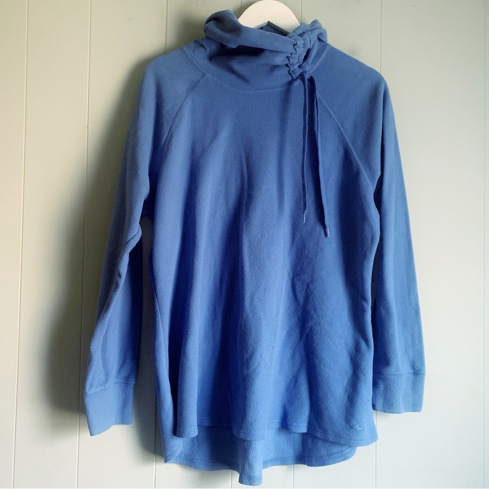 C9 by CHAMPION Active Oversized Drawstring Mock-neck Pullover Fleece Top Blue L